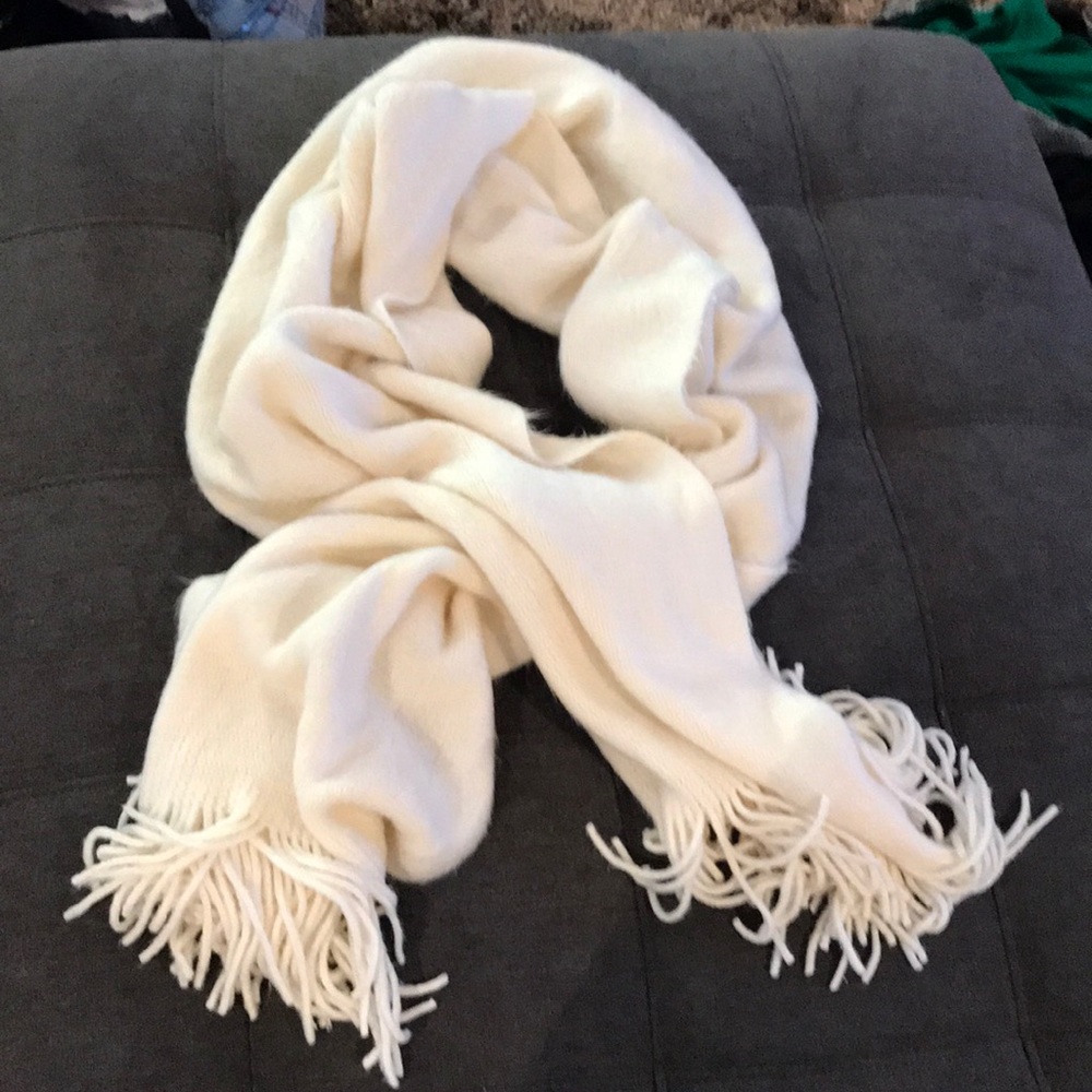 Ivory white long scarf